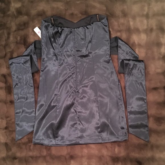 Strapless Navy Cocktail Dress with Pockets (Size: 7) - Picture 5 of 8